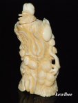 aeb0475 HANDCRAFT HIPPO TUSK SNUFF BOTTLE SNAIL ON TREE