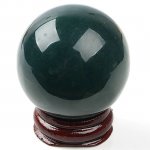 40mm Round Moss Agate Gem Stone Sphere Ball Display