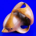 Handwork Carved Boxwood Wood Netsuke Carving Dolphin