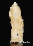 aeb0501 Hand Carved Hippo Ivory Carving Snuff Bottle Cucumber