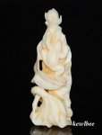 aeb0619 Hand Carved Hippo Ivory Carving Snuff Bottle Frog Lotus Leaf