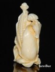 aeb0620 Hand Carved Hippo Ivory Carving Snuff Bottle Corn