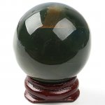 40mm Moss Agate Gem Stone Sphere Ball Crystal Display