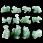 Aventurine Quartz Jade Carving 12 Chinese Zodiac Animal