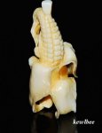 aeb0533 HANDCRAFT HIPPO TUSK SNUFF BOTTLE CORN