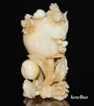 aeb0498 Hand Carved Hippo Ivory Carving Snuff Bottle Megranate
