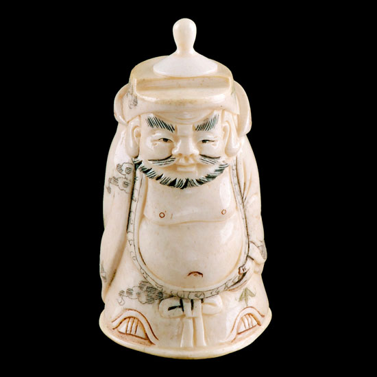 Carved OX Bone Snuff bottle Carving Historical figures - Click Image to Close