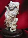 kkm3048 large ivory carving netsuke shoki 4"