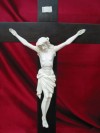 kkm3118 large ivory carving netsuke jesus cross 11"